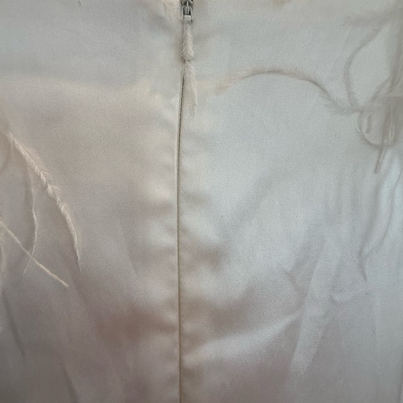 MacDuggal White Feather-Trimmed Gown 68137, White MRSP $798 - Picture 9 of 10